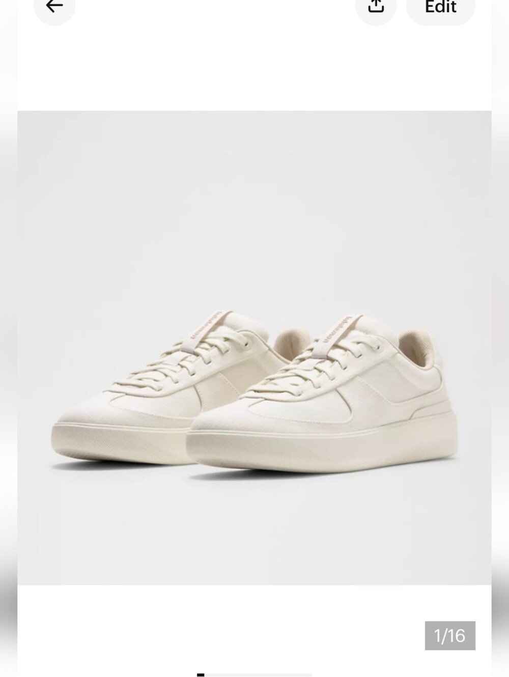 NWT Lululemon Men's Cityverse Cotton Canvas Sneaker